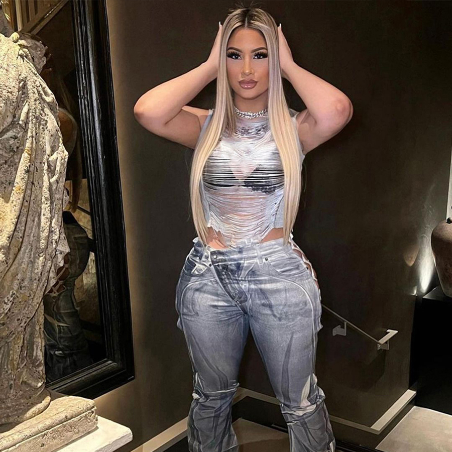 Майка женская летняя с бахромой