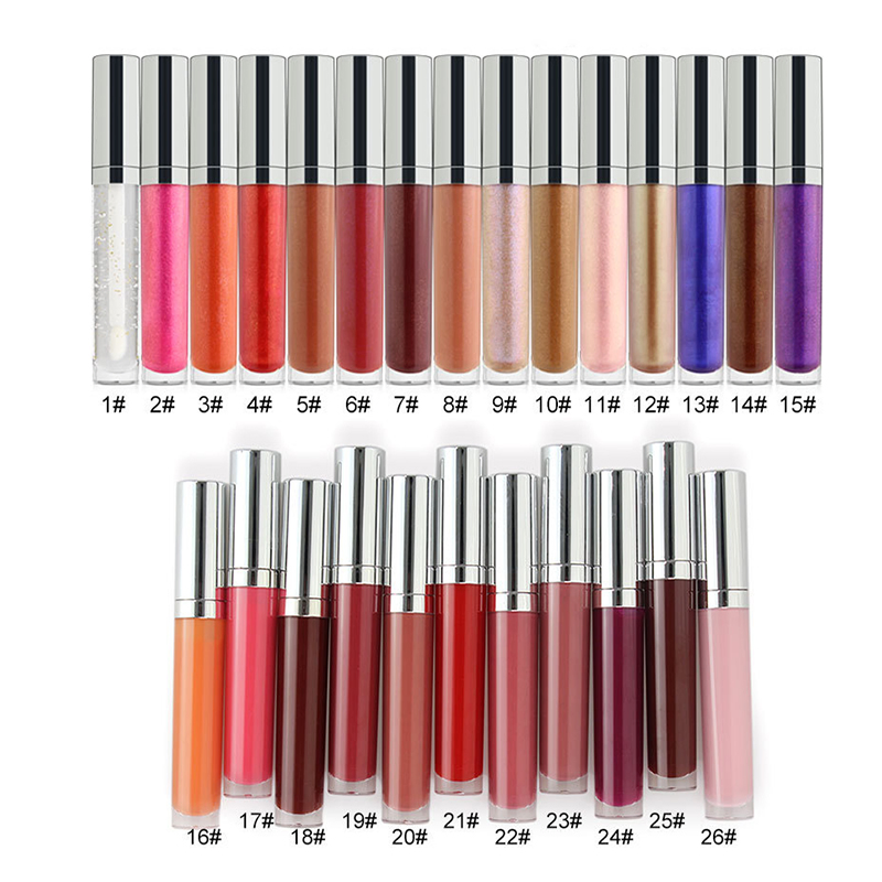 Wholesale Custom OEM Cosmetics Waterproof Long Lasting Private Label Vegan Organic Glitter Lip Gloss