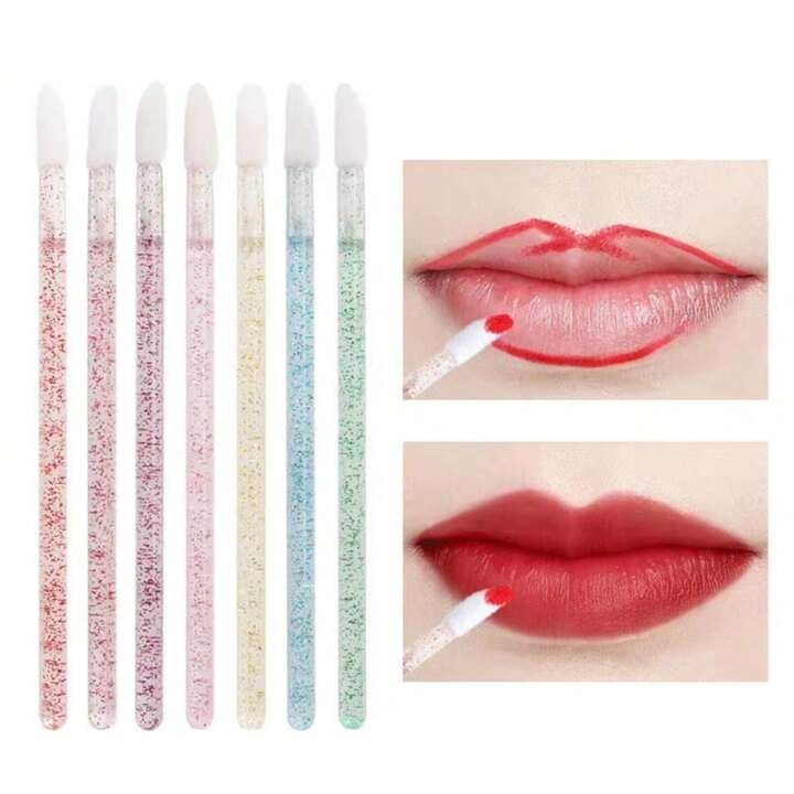 Mt Lashes China Manufacturer Disposable Makeup Brush Lip Gloss Lipstick Eyeliner Crystal Stem Lip Brush