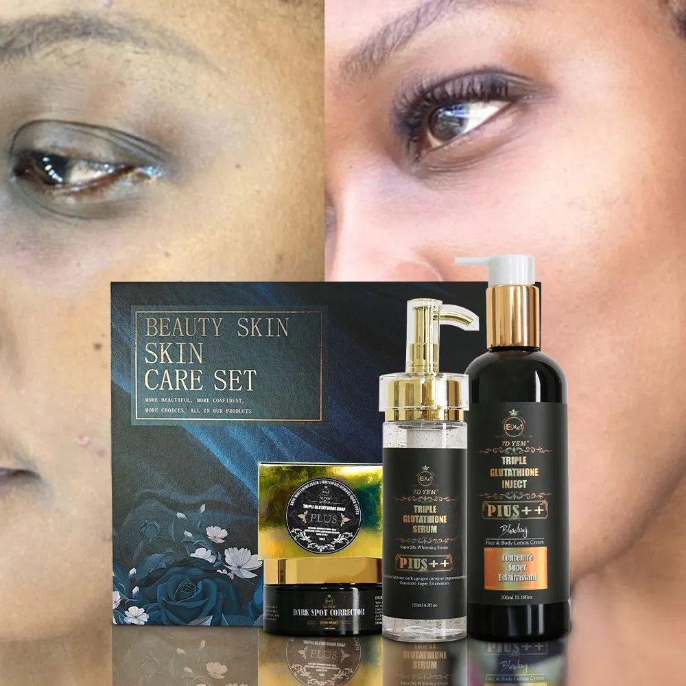 OEM Natural Organic Glutathione Vitamin C Serum Black Spot Face Cream Soap Glutathione Whitening Skincare Set