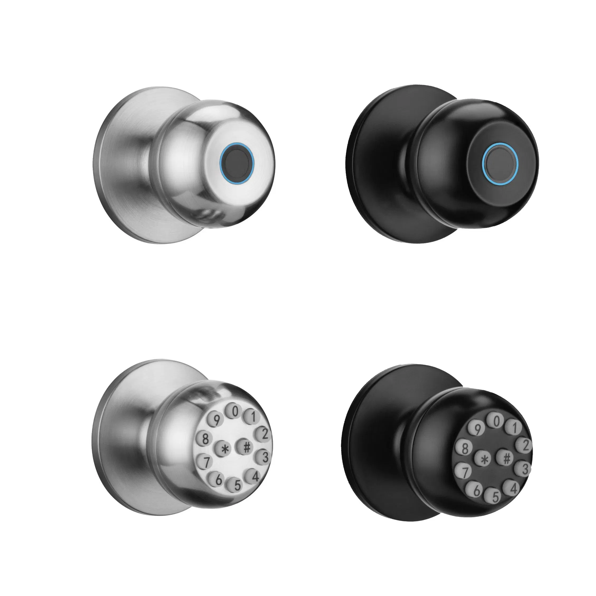 Matte Black Smart Door Knob Fingerprint Door Lock Smart Lock with APP Control Bluetooth Door Lock for Home