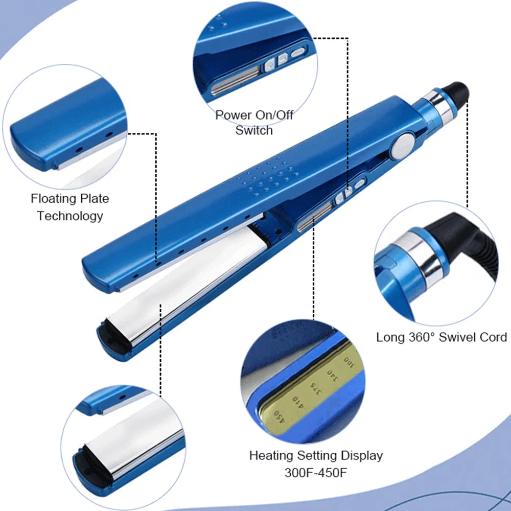 Customizable Design Anti Scalding Portable Stand Base Light Weight Mini 450 Degrees Hair Straightener Flat Iron