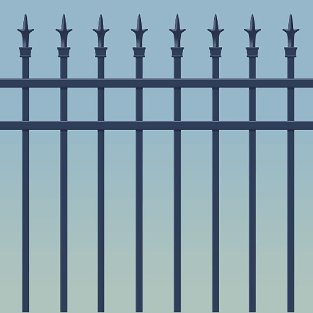 China Supplier High Quality Black Ornamental Decorative Wrought Iron Fence.