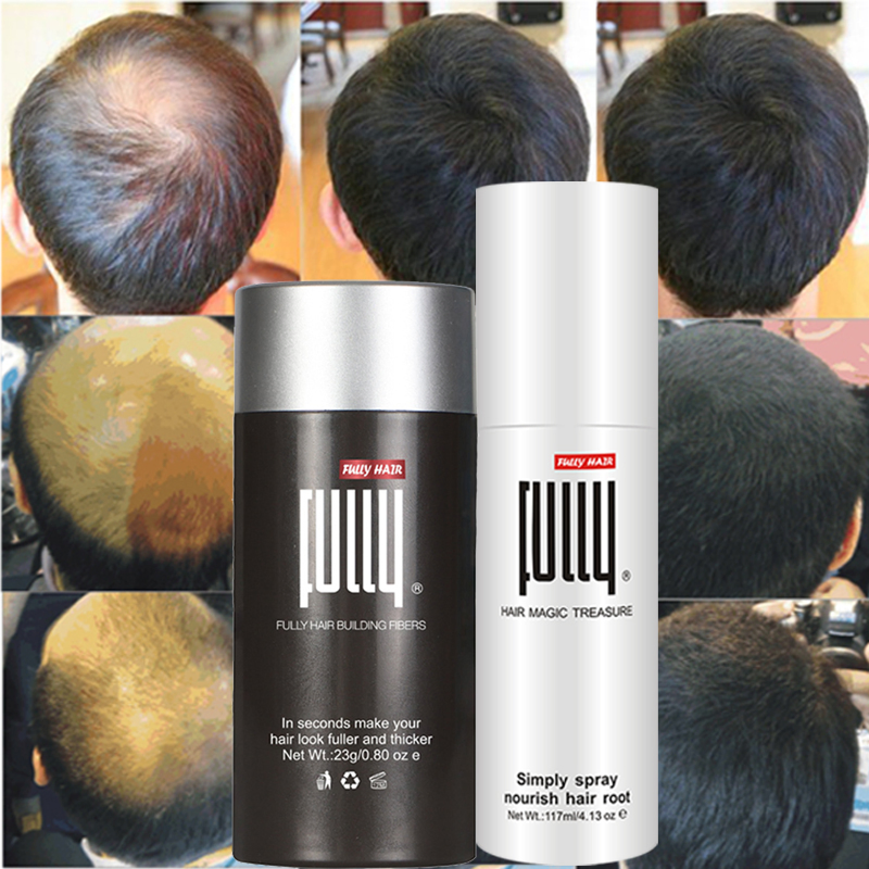 OEM 18 Colors Fuller Thinning Hair Powder Real Hair Building Fibers