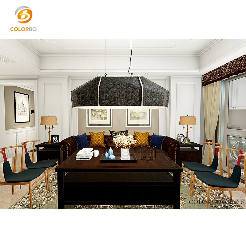 Creative Lampshade Design Grey Color 100% Polyester Made Lampshade