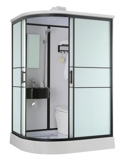 Glass Shower Cabin All in One Bathroom Prefab Toilet Bathroom