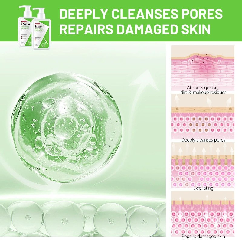 Salicylic Acid Facial Cleanser Organic Oil Control Ceramide Acne Treatment Skin Care Face Wash