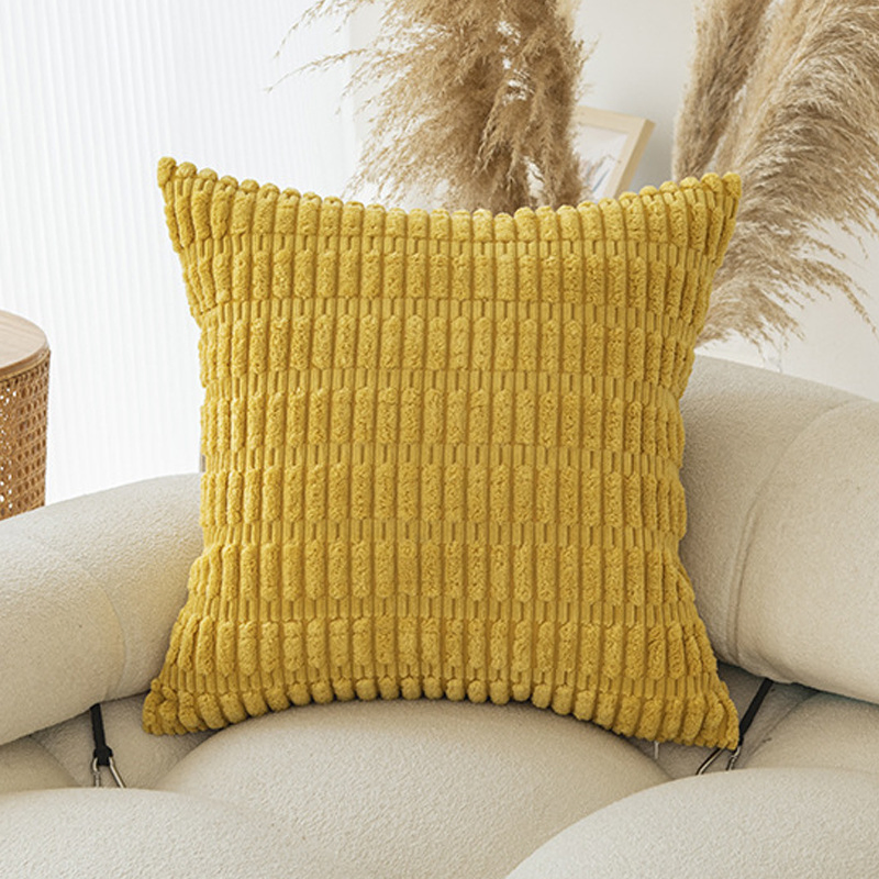 Home Sofa New Corduroy Nordic Solid Color Simple Square Cushion Decoration Pillow Cover