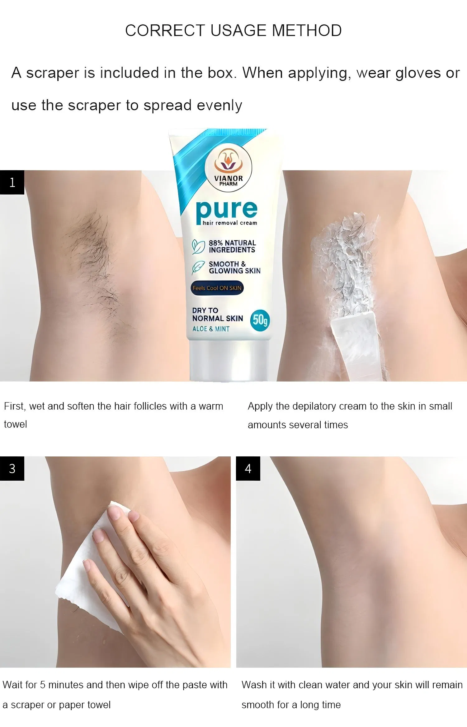 Female Hair Removal Creams Spray Wax Smooth Care