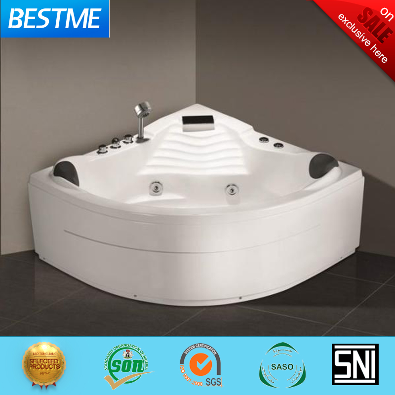 Foshan Best Seller Acrylic Corner Massage Bathtub Jaccuzi (BT-A1027)