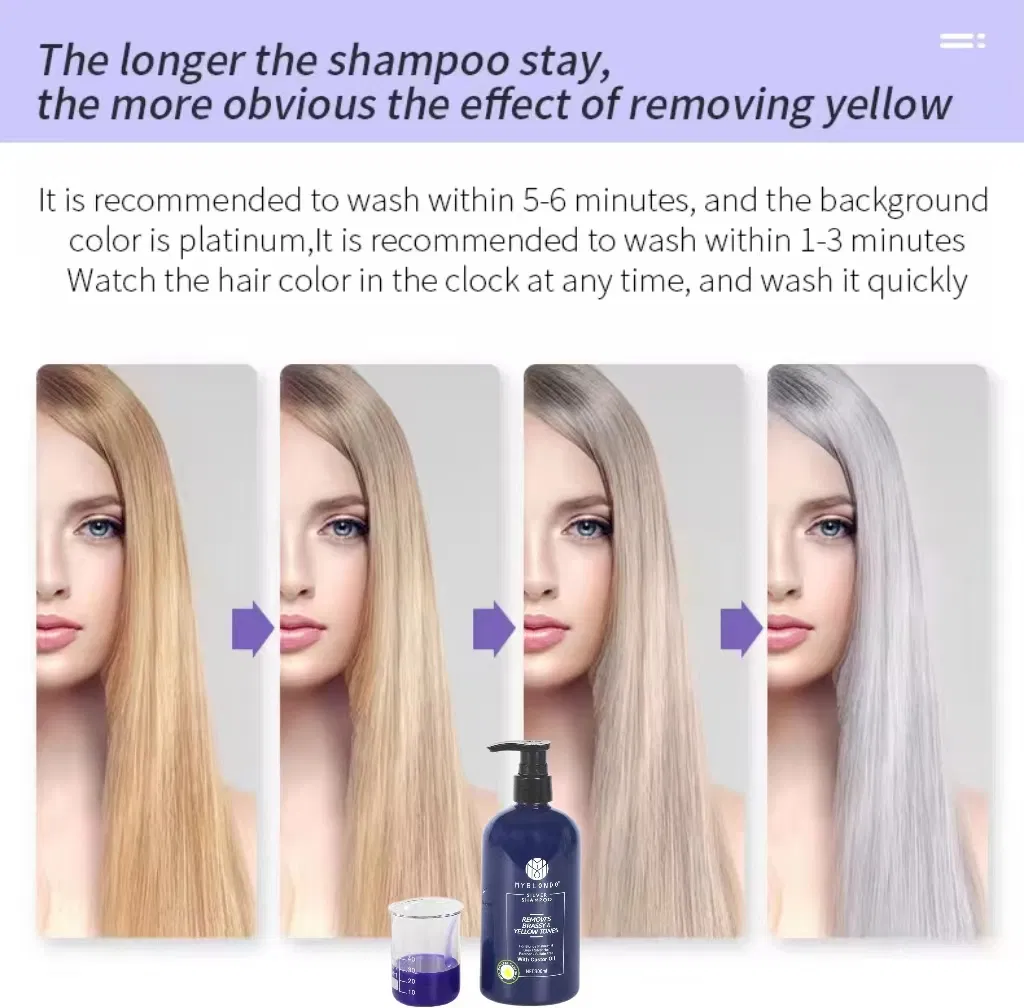 New Package Wholesale Custom Logo 280ml 300ml Purple Shampoo Brands