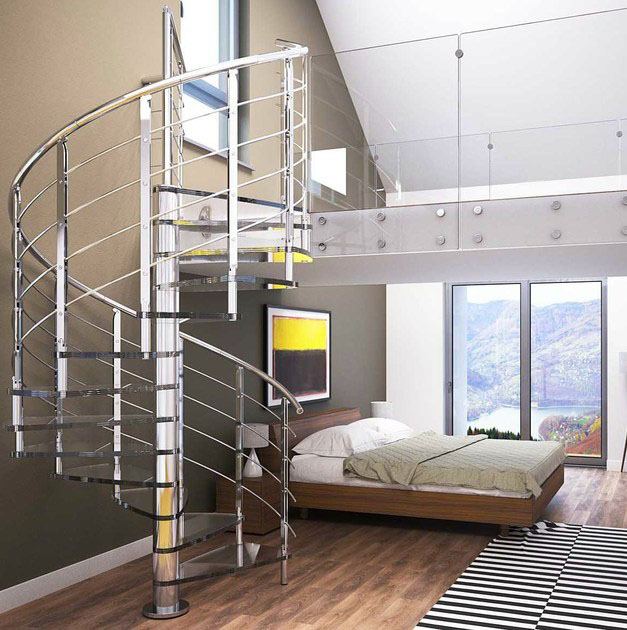 Modern Outdoor Steel Staircase Design Galvanized Spiral Staircase