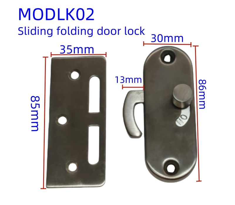 Sliding Folding Cupboard Door Hook Lock Hidden Concealed Door Steel Lock Set with Key Wooden for Aluminium Glass Bathroom Cabinet Door