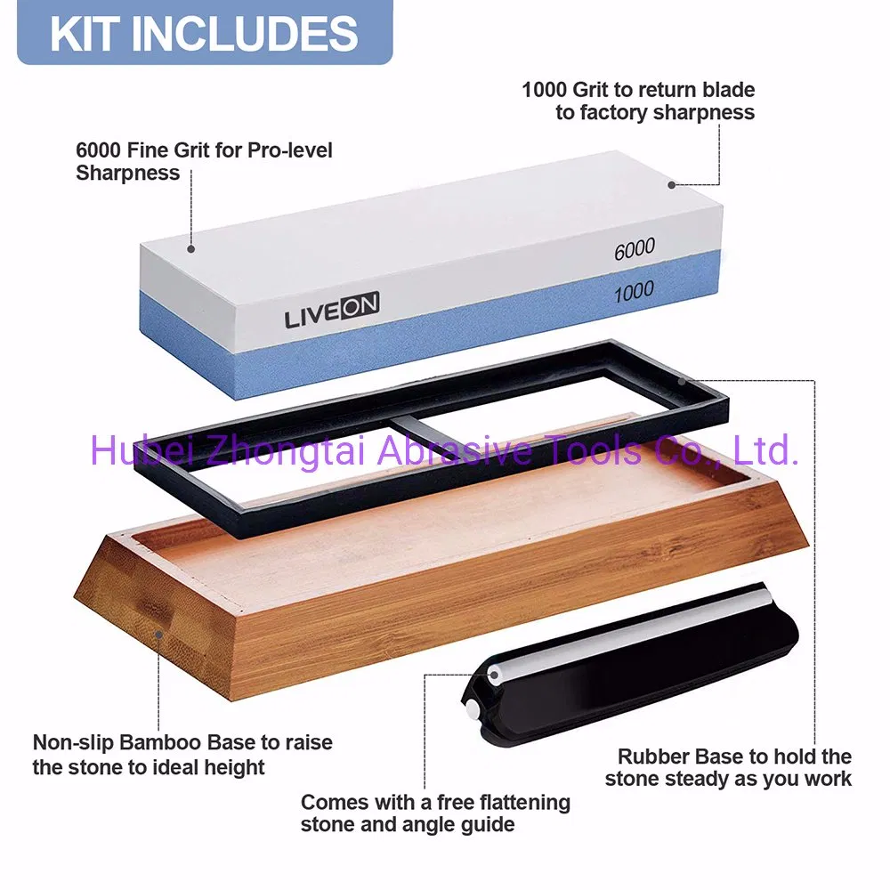 White Aluminum Oxide Kitchen Use 6 Inches Sharpening Stone