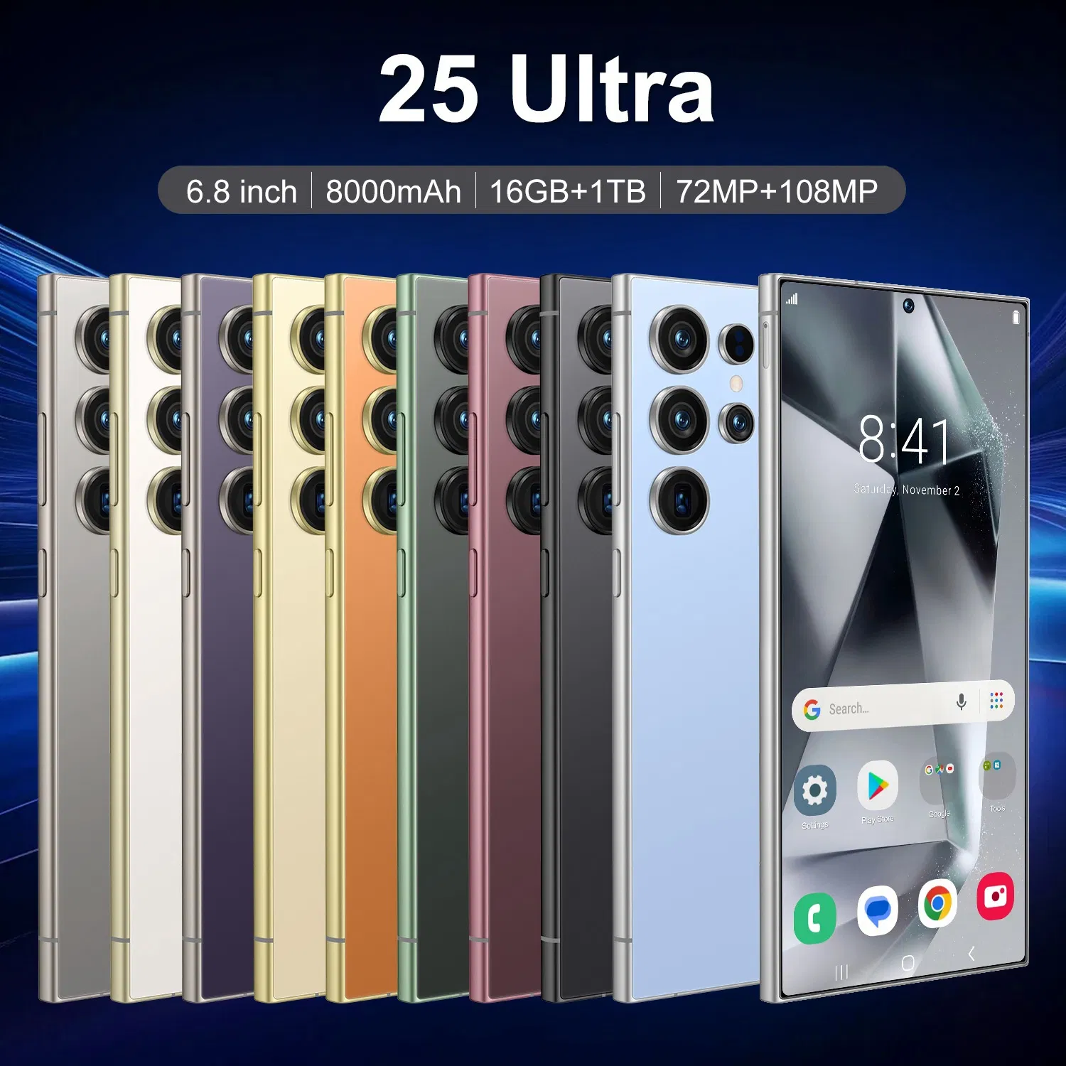 2025 New Arrival Hot Sell 5g Smartphone Large Internal Memory Android Cellphone Ready to Ship