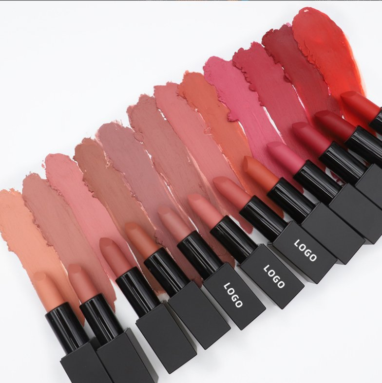 Private Label Matte Lipstick Vegan Long Lasting Lipstick Waterproof Matte Solid Lipstick