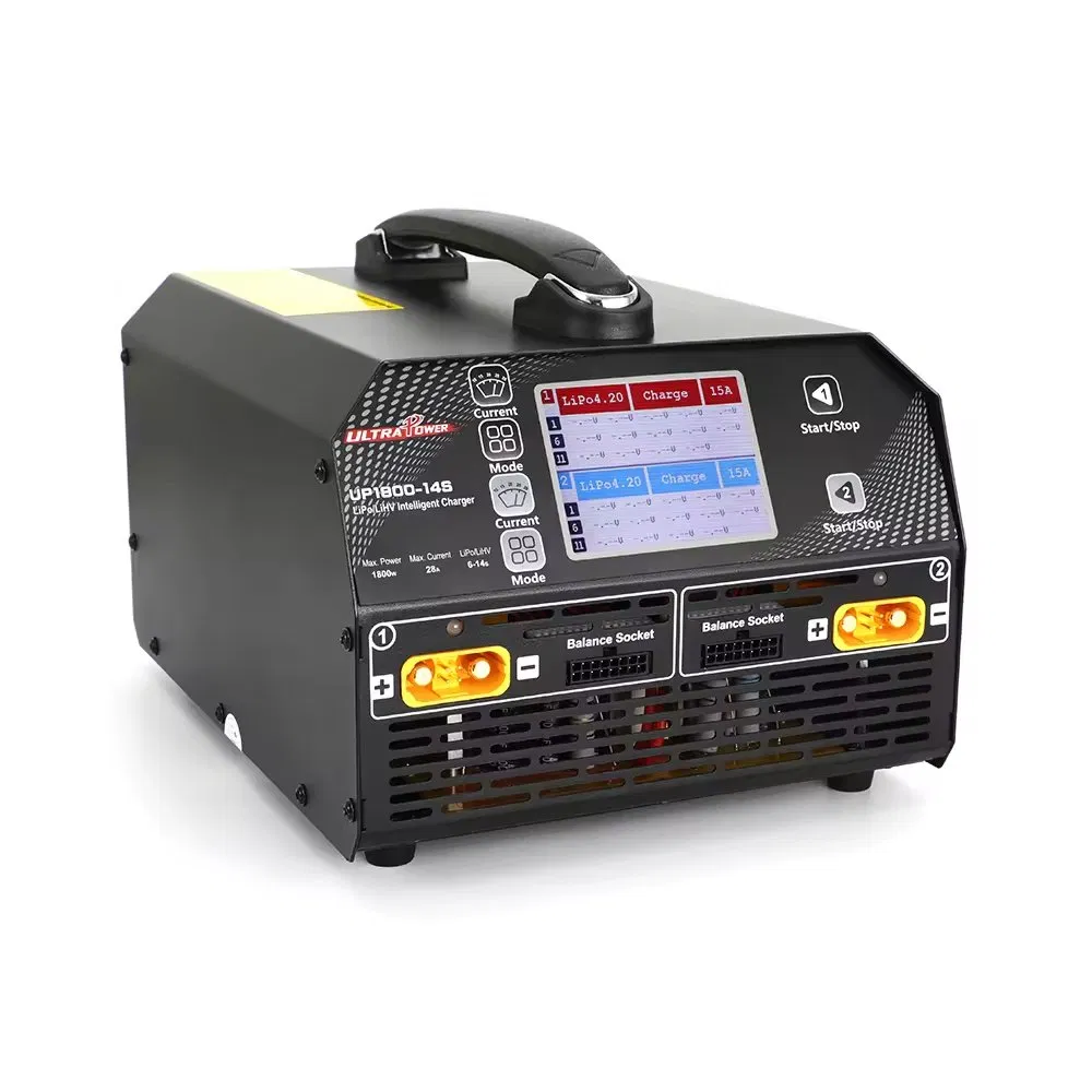 Fast Charger Dual Channels 1800W 6s 12s 14s Lipo Battery for Drone