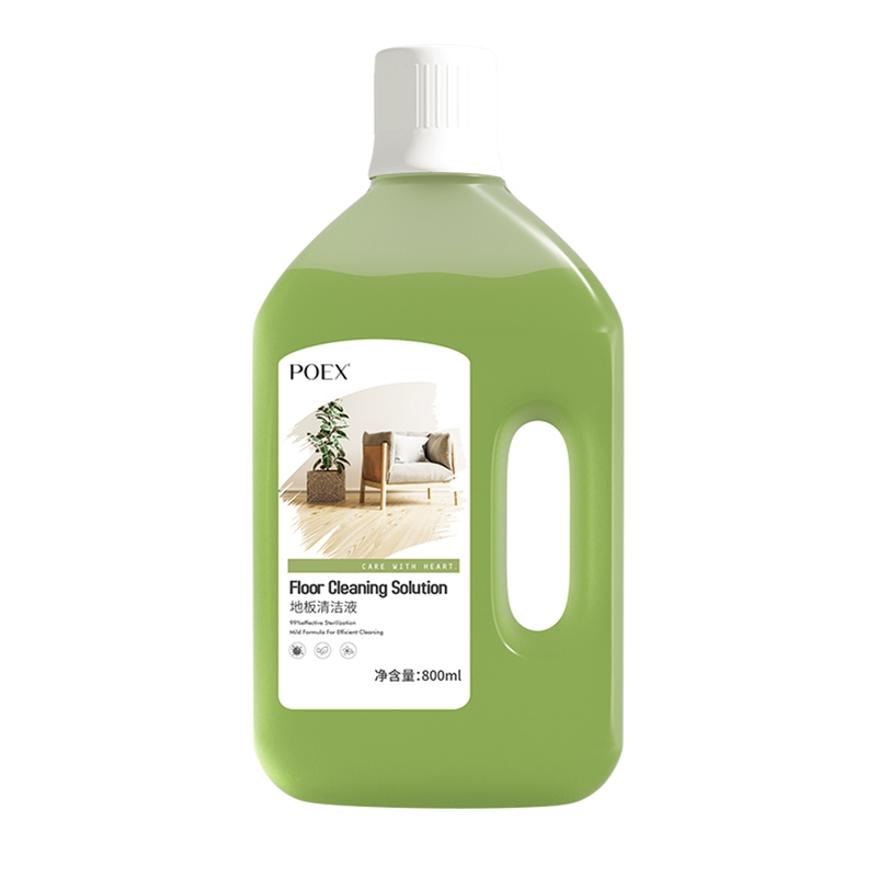 Floor Cleaning Liquid Cleaner Shiny Ceramic Tile Deodorant Cleaning and Fragrance Retention Agent Green Liquid 800ml Tile Floor Cleaner Bottle with Handle