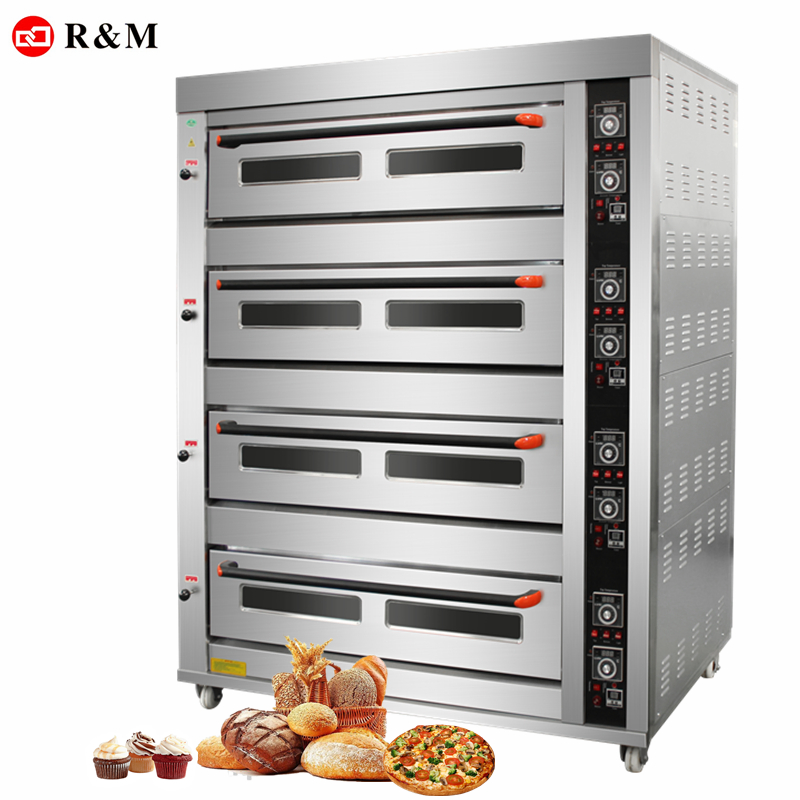 R&M 3 2 1 4 Deck Easy Bake Billeting Bakery Gas Oven to Biscuit Arabic with Steaming Functions for Bakery Chiken Stuffing Sabah Karachi Bread Cake