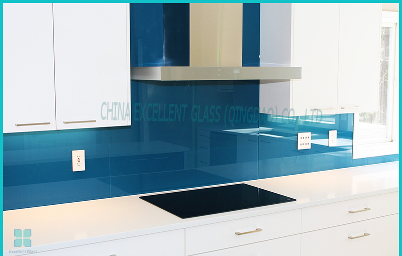 Colorful Back Painted Glass, Colored Back Painted Glass, Painted Glass with Safety Backing for Interior Glazing, Wall Cladding, Cabinets