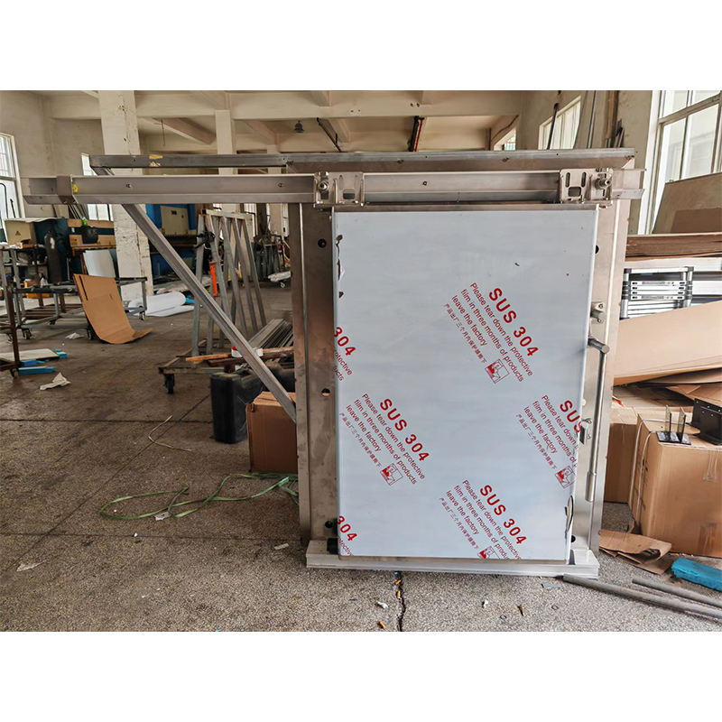 100/150mm Cold Room Door for Walk in Freezer Cooler, 1.5*2m Stainless Steel Sliding Door, Cold Room Sliding Door