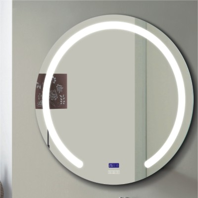 Hot Sale Round Shape Wall Mounted LED Lighted Touch Screen Bathroom Mirror