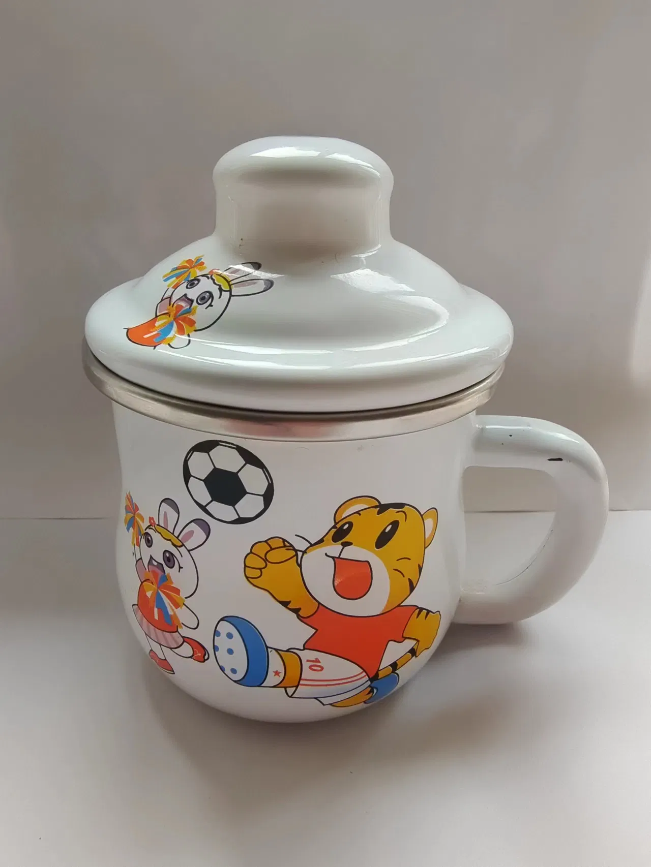 Bellied Mug with Lid, Lid Coffee Mug, Lid Enamel Bellied Mug, Gift Mug, Couples Mugs with Lid