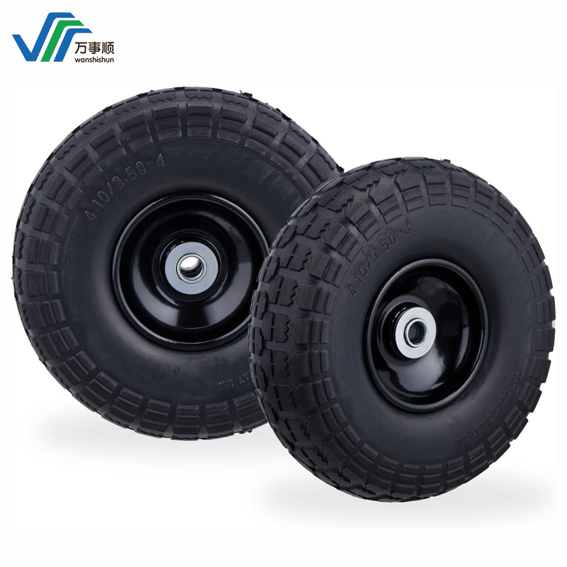 16 Inch Solid Rubber Polyurethane Foaming Flat Free PU Foam Wheels for Trolley