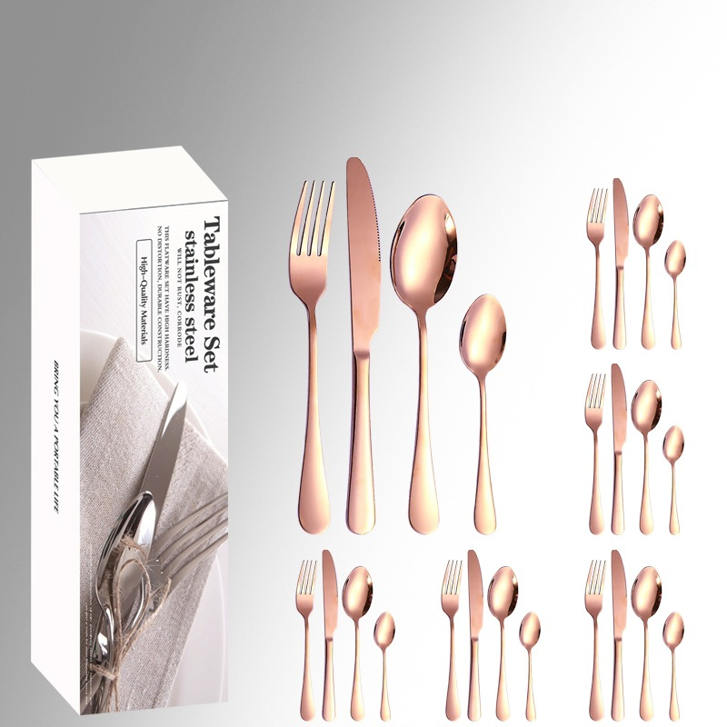 Cross-Border Hot-Selling Stainless Steel Cutlery Set Four-Piece Set