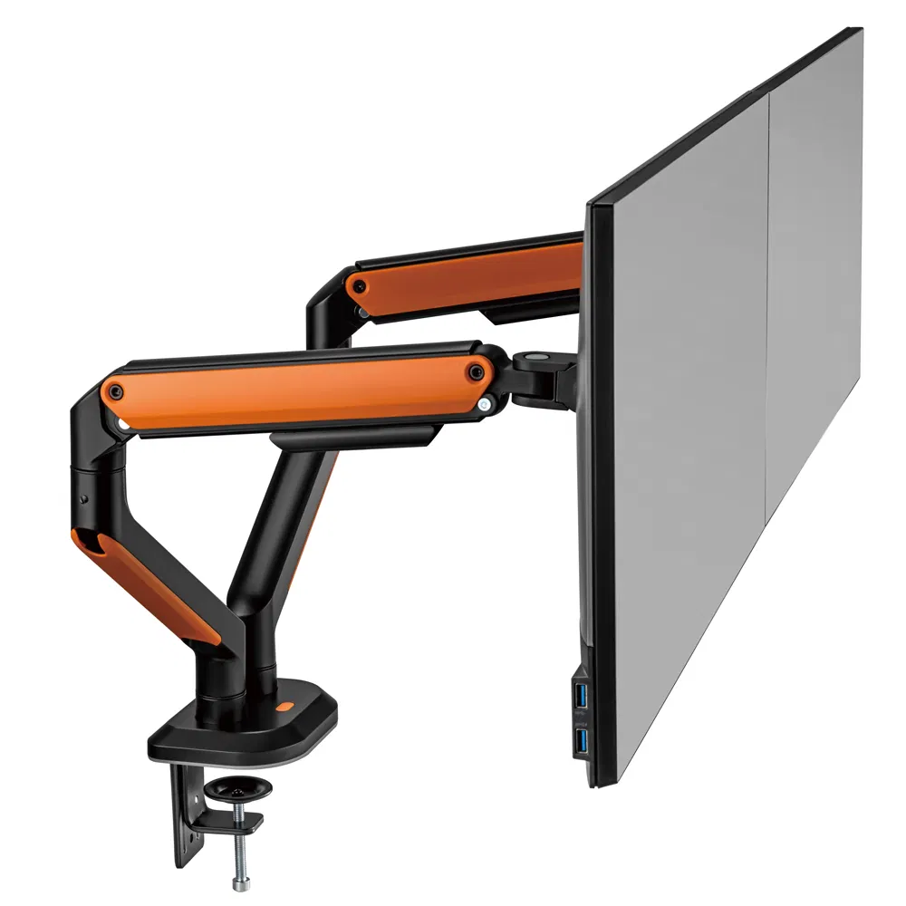 Full Motion Computer Dual Desk Mount Stand Monitor Arm with Factory Price
