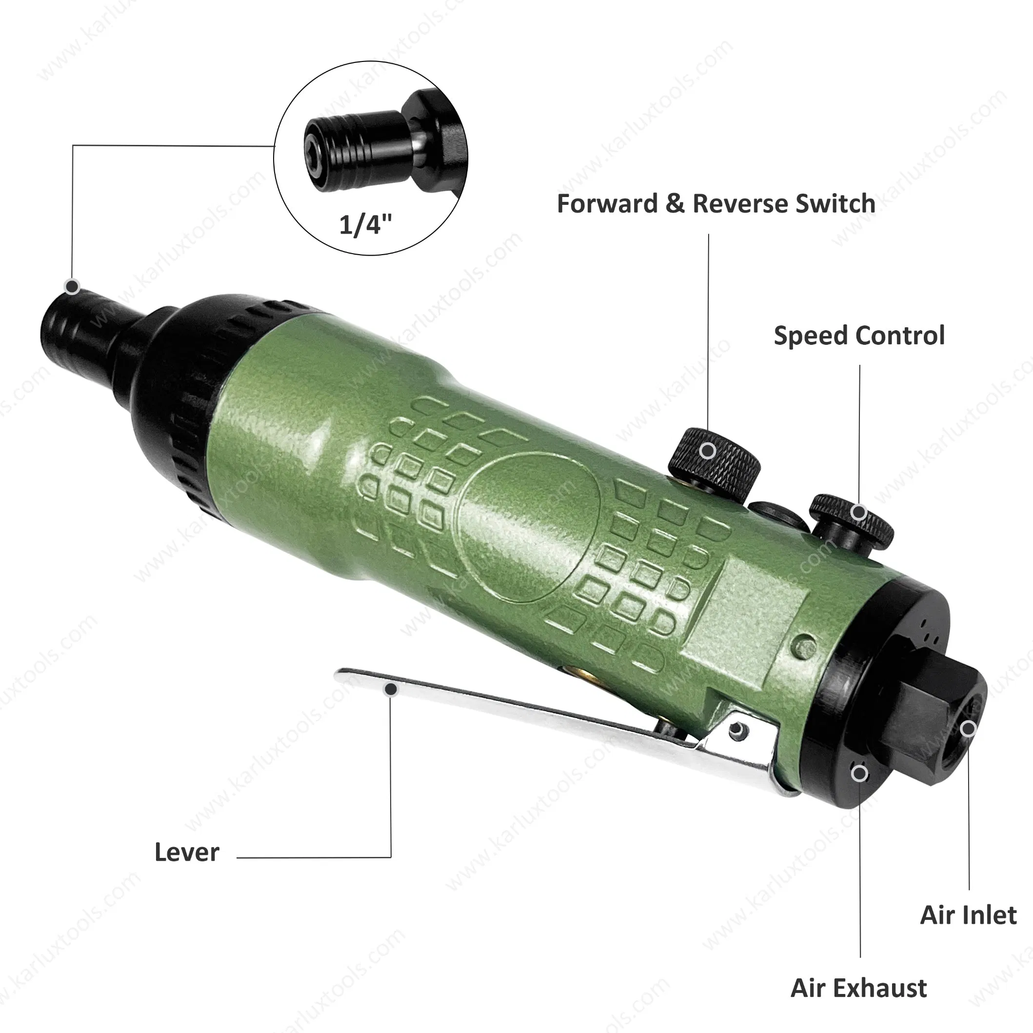 9500rpm Torque Range 50n. M Assembly Industry Lever Type Pneumatic Auto Straight Air Screwdriver