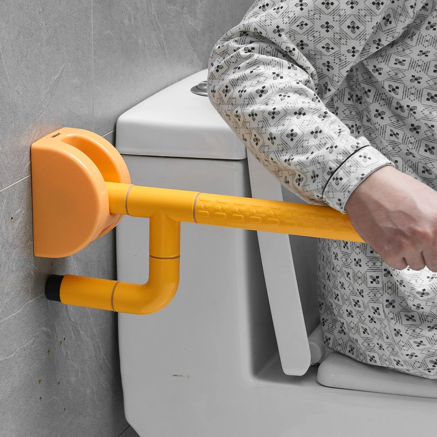 Foldable White Stainless Steel Handicap Elderly Handrail Toilet Grab Bar