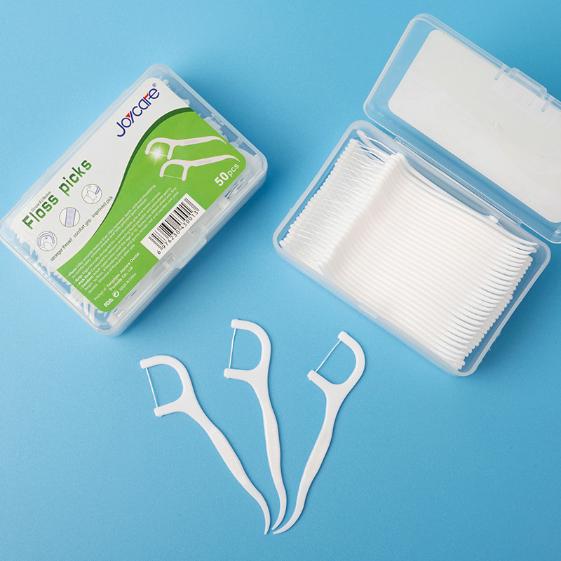 Wholesale Portable Box Dental Flossers Toothpick 50PCS Disposable Mint Floss Pick