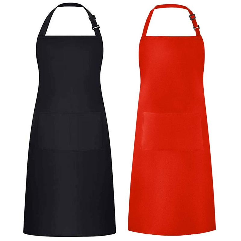 Cooking Aprons Blanks professional Waiters Kitchen 100% Cotton with Pocket Logo for Men Aprons Custom