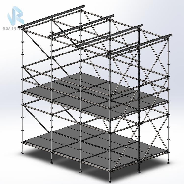 Galvanized Steel Horizontal Ledger End Ringlock Scaffolding Components System Layer Stage Truss