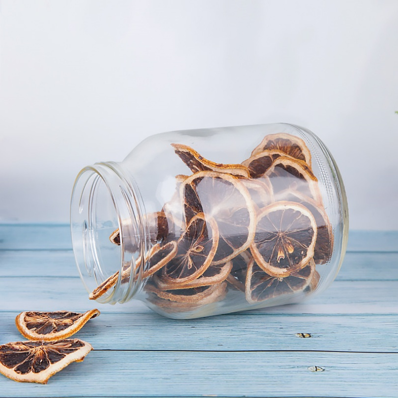 850ml Honey Jam Chili Candy Pickled Food Storage Round Glass Vegetable Container Cans Jars with Metal Screw Lids