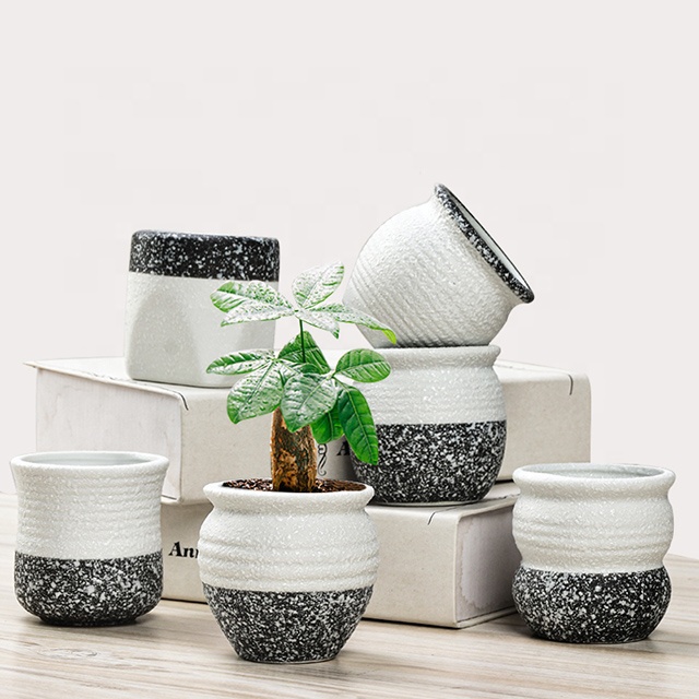 Горшок керамический нордический для цветов суккулентов