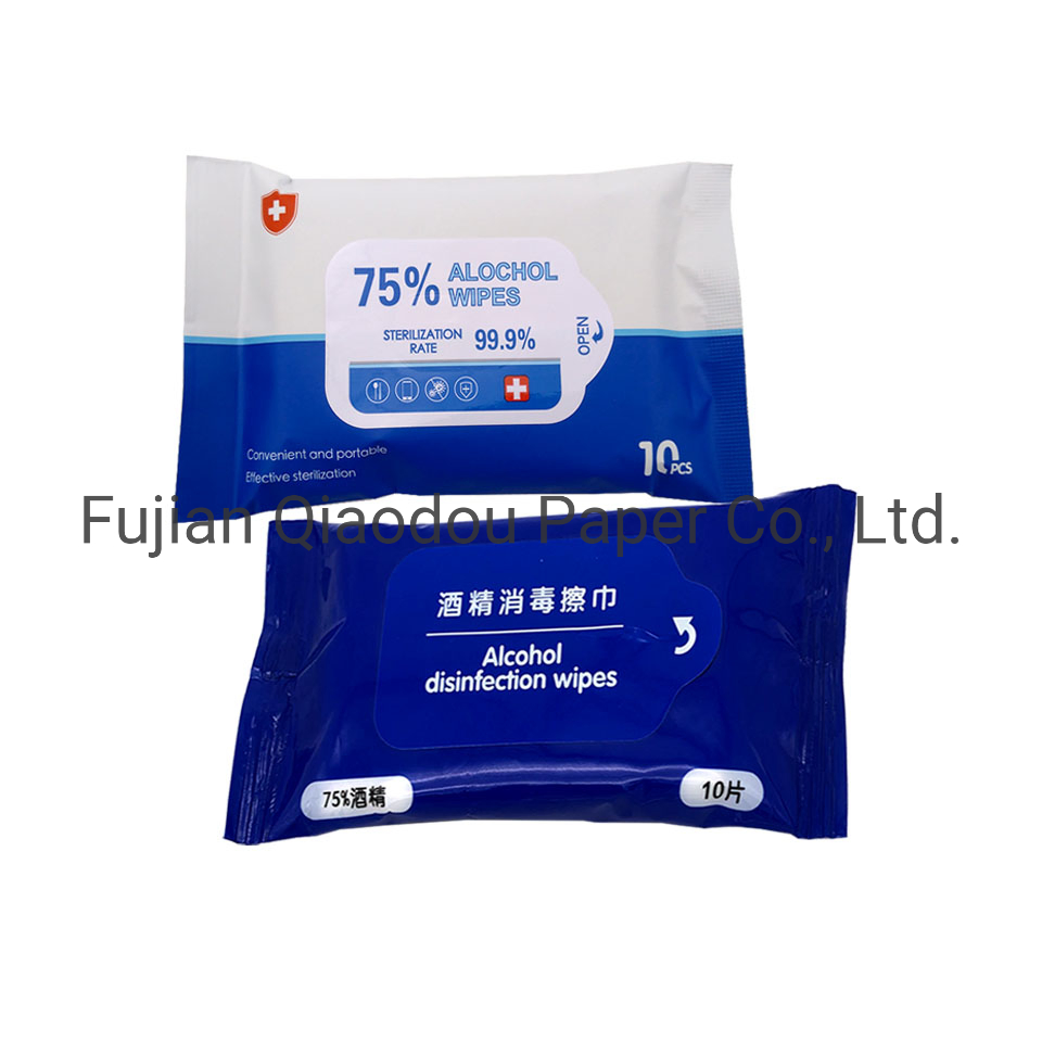 OEM Antiseptic Disposable Portable Disinfectant Surface Cleaning Alcohol Wet Wipes