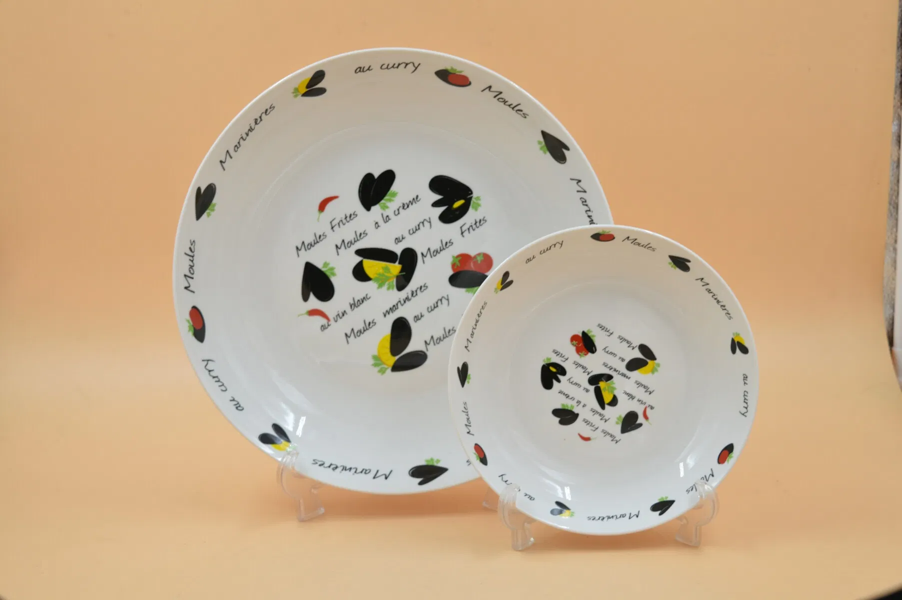 5/7 PCS Pasta Dinner Set Porcelainware Stoneware Tableware
