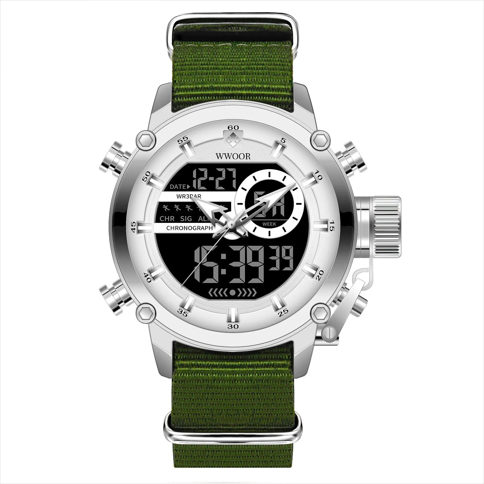 New Cross Border Men's Quartz Watch Nylon Strap Waterproof Sporty Fashion Watch