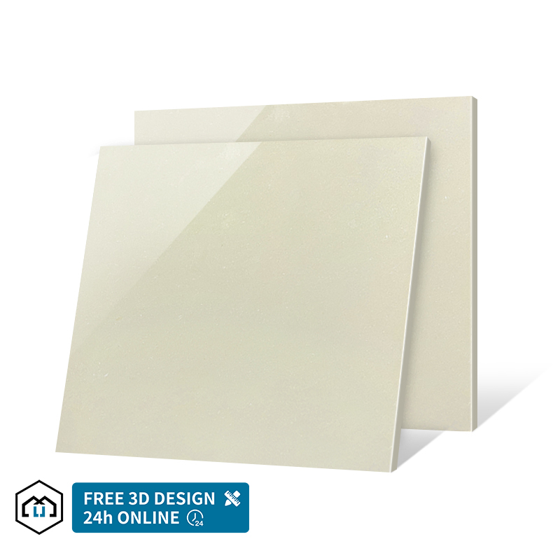 High Quality White Flooring Building Material Glazed Tiles Polished Ceramic Floor Tile