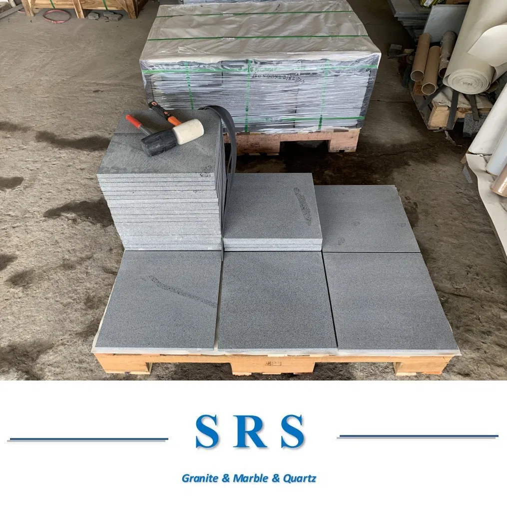 Honed Grey Black Basalt Paver Honed Grey Basalt for Flooring