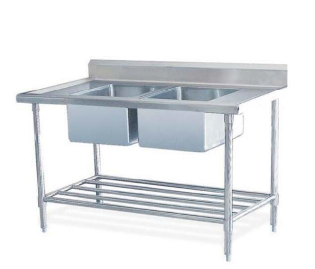 Commercial Washing Table 201/304 Stainless Steel Sink Table for Kitchen Carrying Ysa-2-1500r