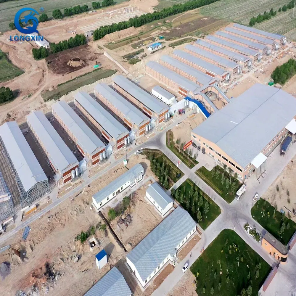 New Prefabricated Durable & Easy Installation Steel Structure Chicken Dairy Cattle Goat Shed Layer Breeding Cage Chicken Broiler Poultry Farm for Sale