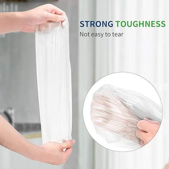 PE Disposable Arm Sleeves with Elastic Edges, Waterproof Sleeve Protectors for Kitchen Medical Use - White