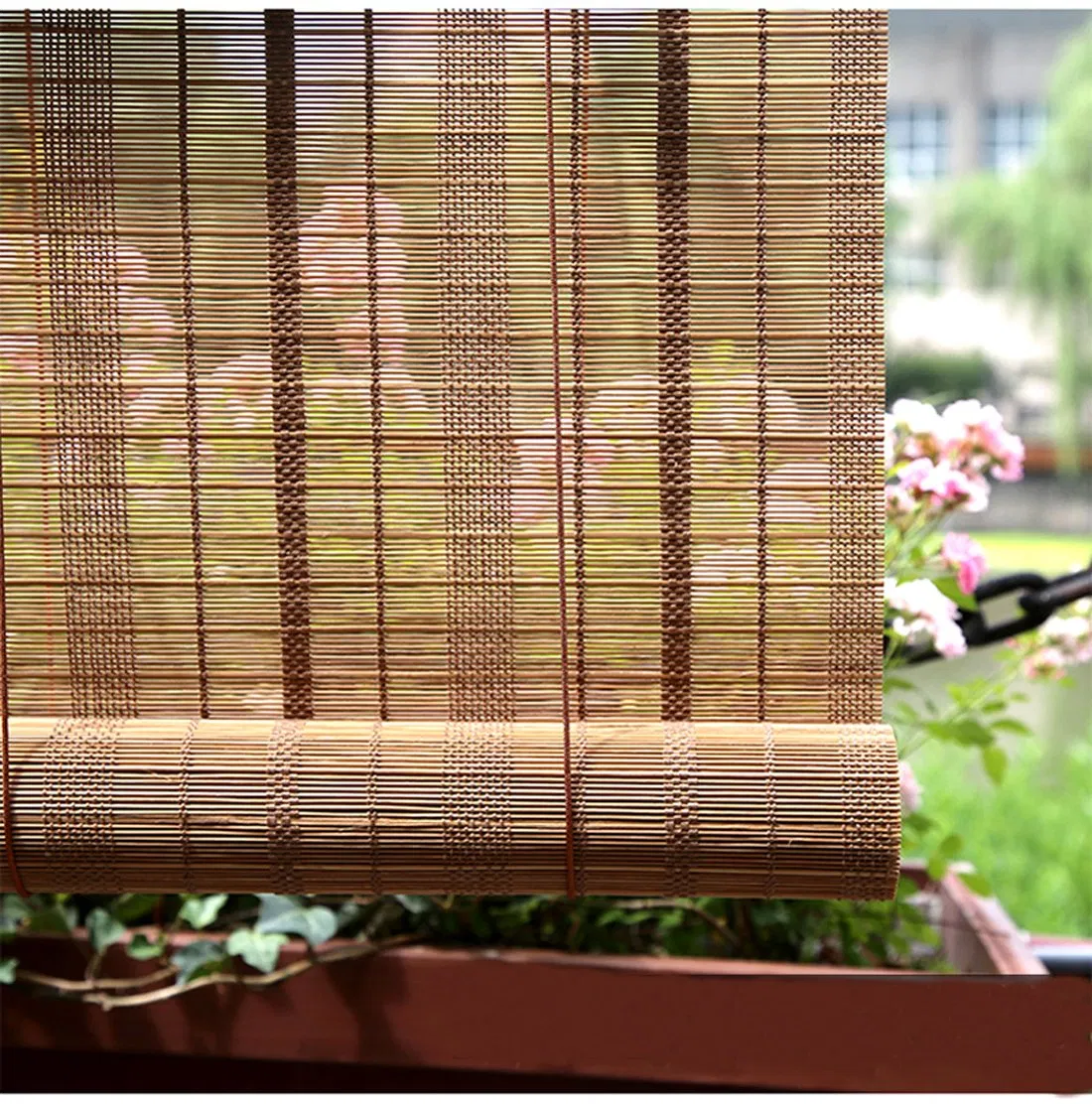 Customized Bamboo Window Curtains Blinds as Shade in Rolling or Roman Style