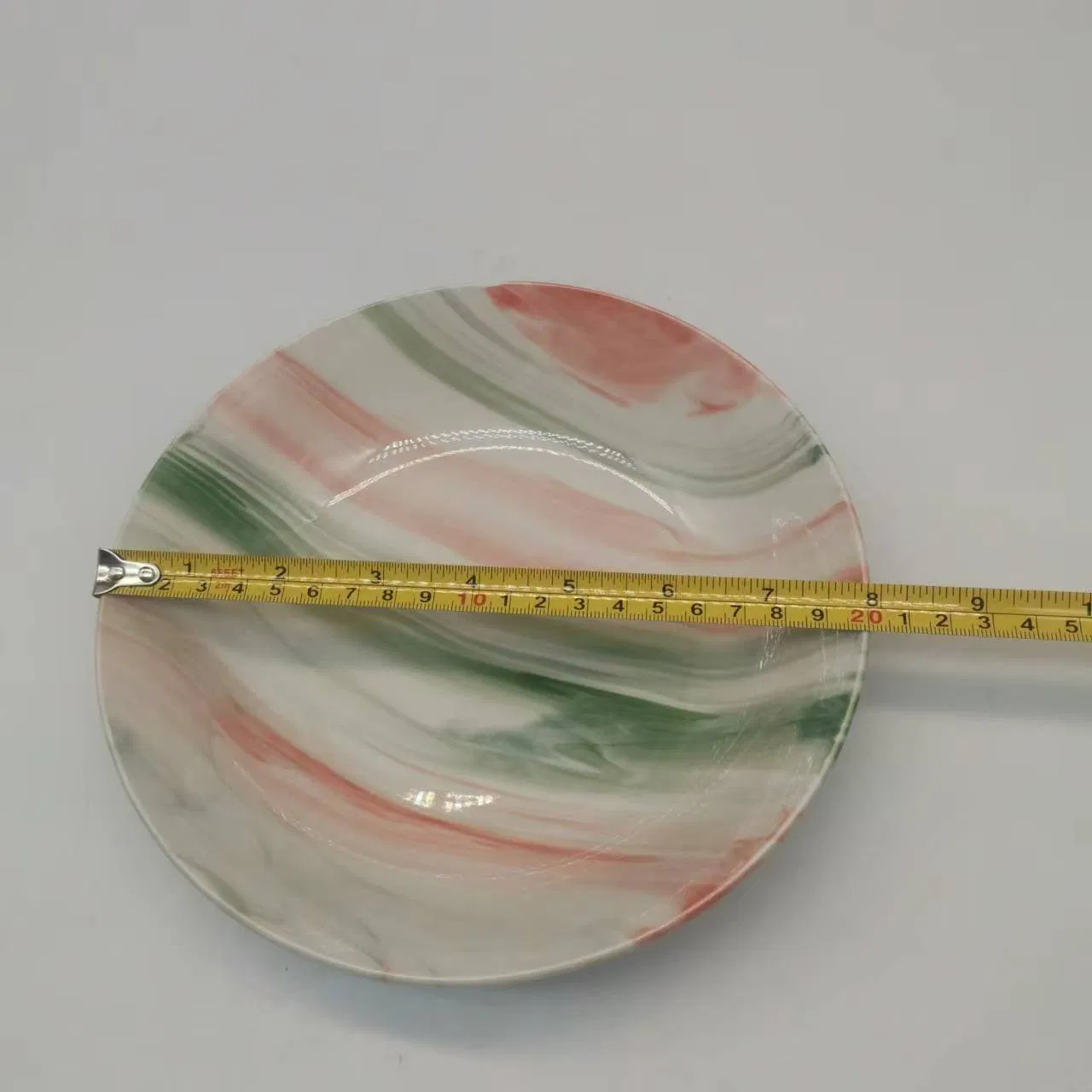 8"Coup Moon Soup Plate Marble Glaze Ceramic Porcelain Tableware