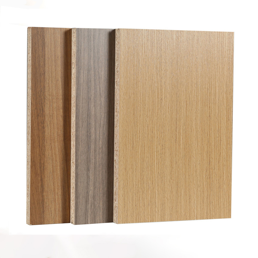 Good Price 18mm E1 Grade Plain Raw or Melamine Faced Particle Board for Cabinet Core
