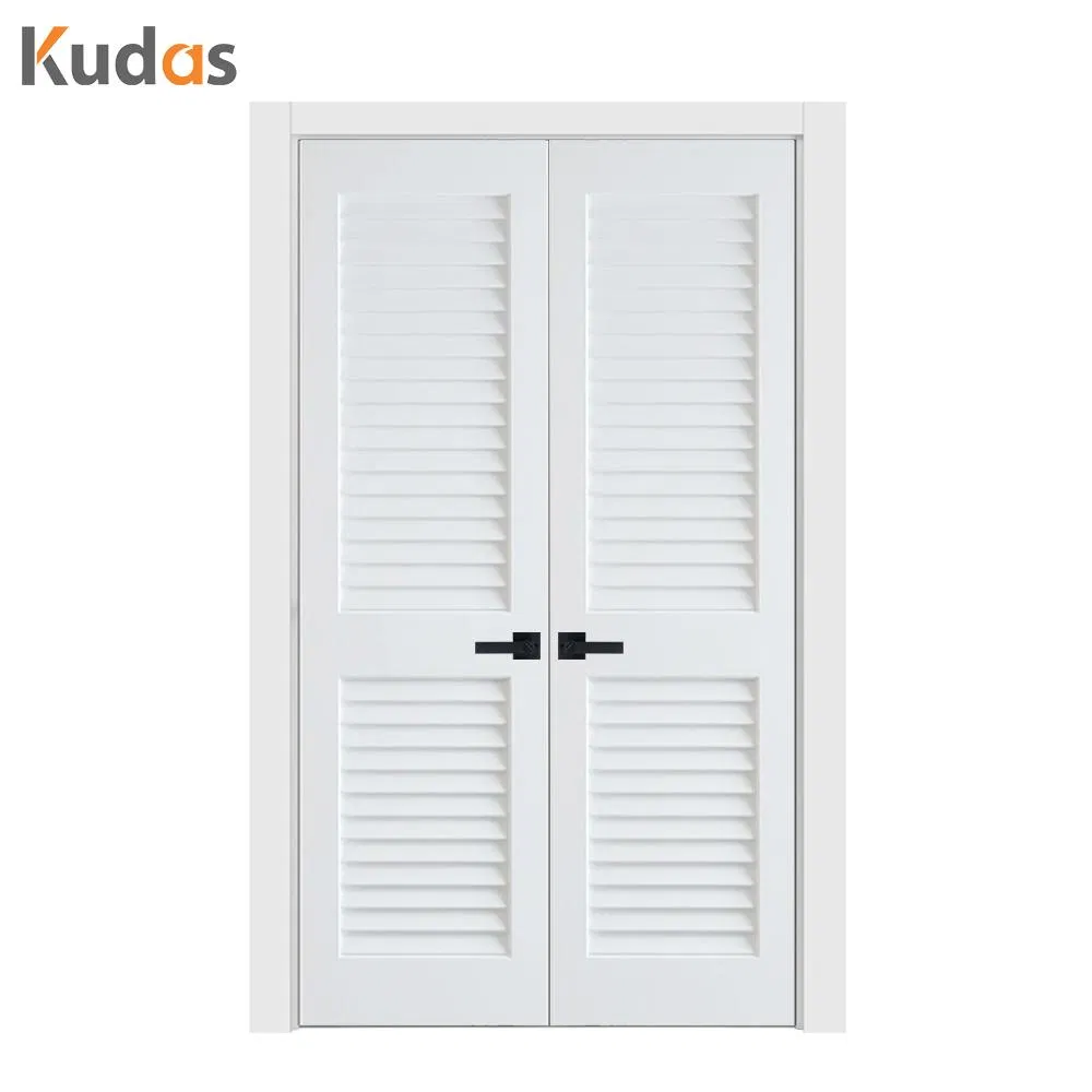 Kudas Luxury Interior Door Luxury Solid Wood Modern PVC WPC Louver Door