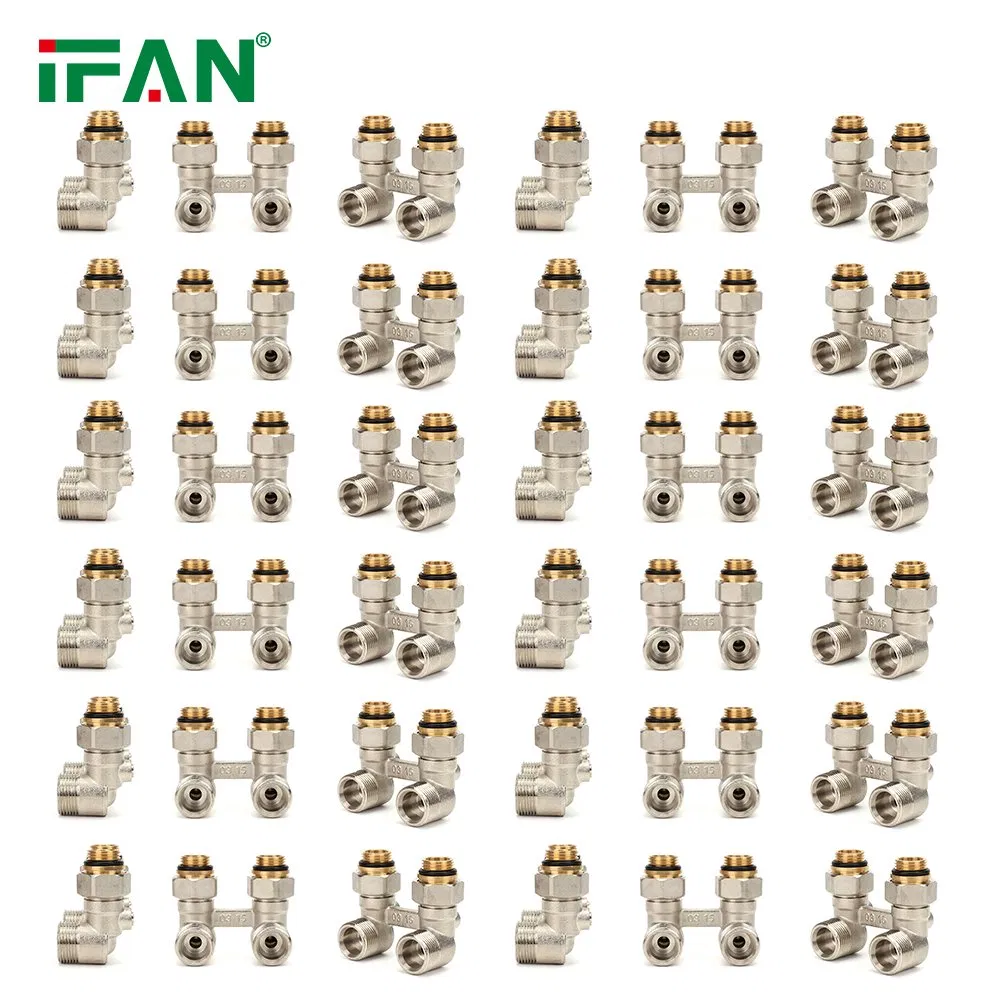 Ifan High Quality Brass Tubes Angle Manual H Type Radiator Valves for Floor Heating